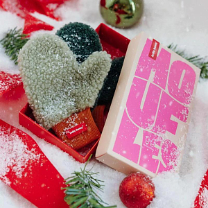 Варежки меховые Hello Hossy "Heaty Neo", мятно-фисташковые